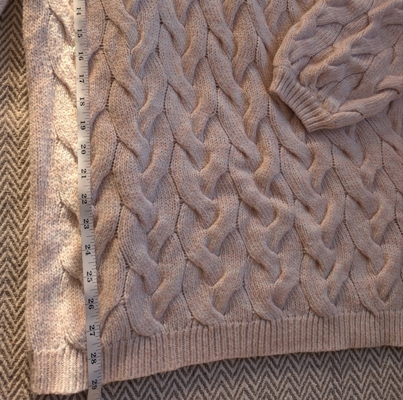 Merona Pink Cable Knit Sweater in Cream - Picture 7 of 8